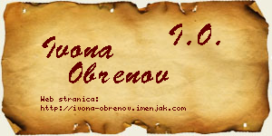 Ivona Obrenov vizit kartica